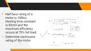 Numerical on Electrical drives duty cycle