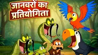 जानवरों का प्रतियोगिता।#cartoon #anmals #monkeycartoon #funny #animal cartoon #youtube#sports 