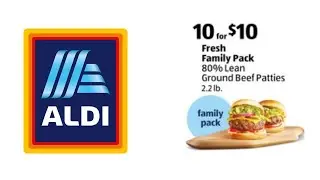 $1.00 Ground Beef Patties at Aldi!
