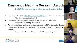 EMRA Fall 2020 Recruitment Q&A Info Session #1