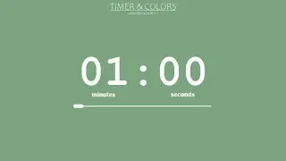 ⏰ 1 Minute Timer / Sweet Green Screen 🌿 / Countdown + Progress Bar