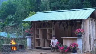 With his skillful hands, he created a beautiful outdoor wooden kitchen | Rural life