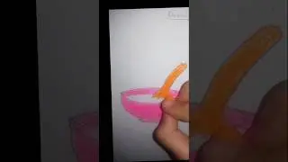 Cute Bowl & Spoon Drawing Tutorial | Easy Kids Drawing#drawing #easydrawing #kidsdrawing#shorts