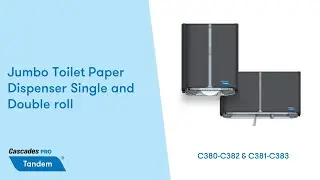 Jumbo Toilet Paper Dispenser Single and Double roll C380-C382 and C381-C383 | Cascades PRO&reg;