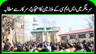 SMC Employees Protest in Srinagar | Salaries Pending for 3 Months, GP Fund Issues | News 18 Urdu