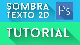 Photoshop CC | Sombra en un Texto 2D (Long Shadow) | Tutorial Español