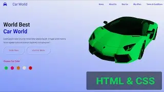 Design a website using html & css for Car World | Make a website as a beginner