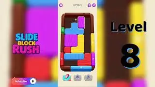 Slide Block Rush Level 8 Walkthrough 🧩 | SolutionGuruji 🎮