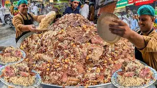 MOUNTAIN STYLE GOLDEN BEEF PULAO in PESHAWAR 🇵🇰 | Unbelievable Taste of Peshawari Street Food