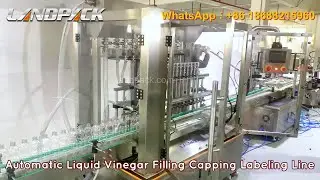 Full automatic liquid vinegar filling capping labeling line,high speed filling machine