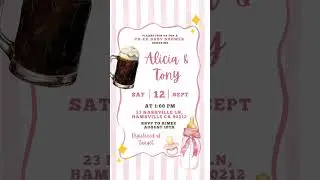 C141 Stripes Pink Diapers and Brews Girl Baby Shower invitation