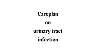 Careplan on urinary tract infection||casestudy||Casepresentation||bsc nursing||gnm nursing||clincals