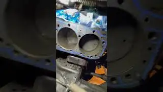 Cylinder wall scoring, not terrible but I don&rsquo;t like it #400sbc #chevymalibu #streetcar