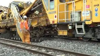 Railway Ballast cleaner Train ETM 567, RM80-750s working @ Mt Albert part 7