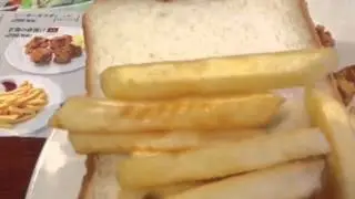Fish and chip buttie in Japan