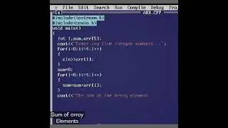 Sum of Array Elements in C++ Language|| Two Type Programming|| 