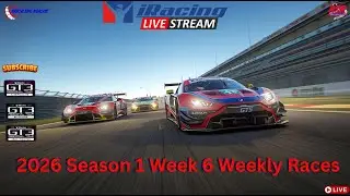 iRacing l Weekly Races 2026 Season 1 Week 6 Sunday!