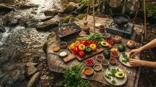 Природная терапия: расслабляющая кулинария у ручья для спокойствия ума.