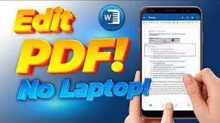 How To Edit PDF File in Mobile Word PDF Document Editing Mobile