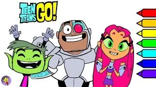 Teen Titans Go! Coloring Book Starfire Beast Boy Cyborg Coloring Page