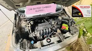 Honda Amaze Car Battery Changed : Amaron Brand, 2.5 years warranty, Rs. 2900/-