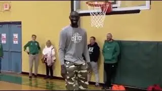 Tacko Fall blocks little kids shots