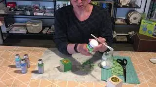 Theelichthoudertje beschilderen en beplakken