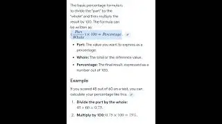 percentage ka formula