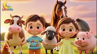 Farm Animals Sounds Song | Kids Learning Animals | Nursery Rhyme | Loona Tots