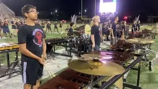 Cedar Ridge Drumline 2025 (Midway game 2nd week) ran out of storage space 