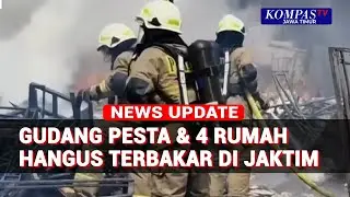 Kebakaran Hebat Lahap Gudang Perlengkapan Pesta & Rumah Warga di Kampung Makassar Jaktim