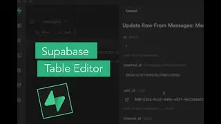 Table editor Supabase tour