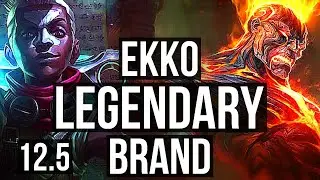 EKKO vs BRAND (MID) | Legendary, 1.6M mastery, 12/2/1, 300+ games | EUW Master | 12.5