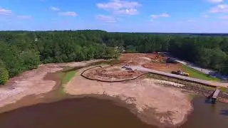 Lake Peachtree New Spillway Progress Video 10-04-2017