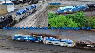 Delaware & Hudson and Conrail Heritage Units - Fun Times! Enola, Harrisburg, Horseshoe Curve, PA