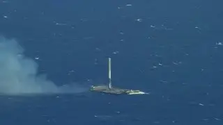 SpaceX   First Stage Reusable Rocket Landing On Unmanned Ship 1080p