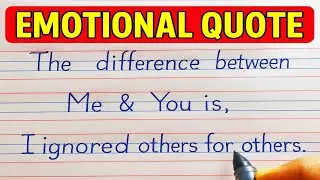 Emotional English Quote in Beautiful Print Handwriting | Must Watch ✍️