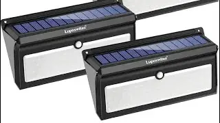 Solar Outdoor Lights 100 LED Motion Sensor Solar Security Lights 4-Pack