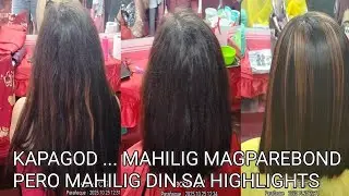 REBOND, HAIR COLOR AND HIGHLIGHTS WITH BRAZILIAN KERATIN TREATMENT @JANE SALON TV 