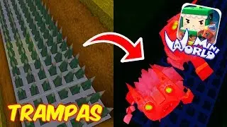 COMO HACER TRAMPAS PARA MOBS EN MINI WORLD 👹  - MINI WORLD SERIE - MINI WORLD ESPA&Ntilde;OL #27