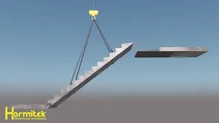 PRECAST STAIRCASE INSTALLATION PROCESS - 3D ANIMATION