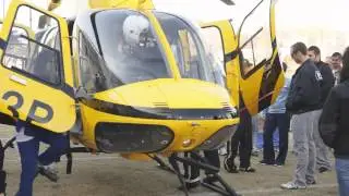 UNTHSC emergency medicine demonstration: Medevac helicopter fly-in