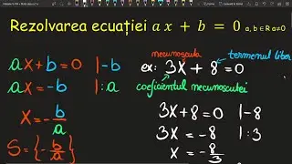 Ecuatii de forma ax+b=0 clasa a 7 a Exercitii Teorie (Invata Matematica Usor - Meditatii Online)