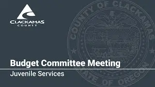 Juvenile Services Budget Presentation 2018