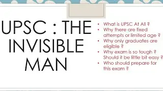 UPSC : THE INVISIBLE MAN ( The Mythical and Legendary Character )