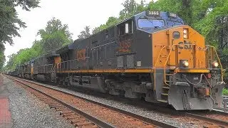 Amtrak & CSX Trains Past Barnesville Station