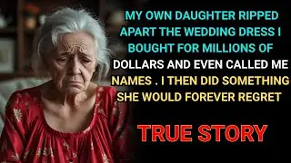 TRUE GRANDMA STORY 💔💔MY DAUGHTER RIPPED OFF HER WEDDING DRESS WHICH I BOUGHT FOR MILLIONS THEN I....