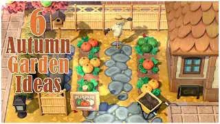 6 autumnal garden ideas in ACNH - Speed Build || Animal Crossing New Horizons