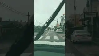Retro Row 4th Street | Rainy Drive | #longbeach #mood #vibe #drive #rain