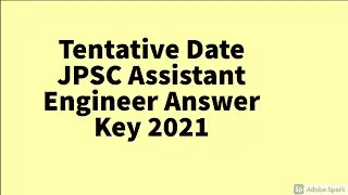 Tentative Date JPSC Assistant Engineer Answer Key 2021